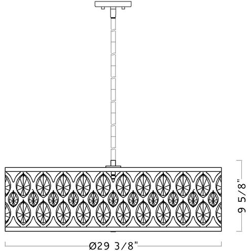 Dealey 8 Light 30.25 inch Heirloom Brass Chandelier Ceiling Light