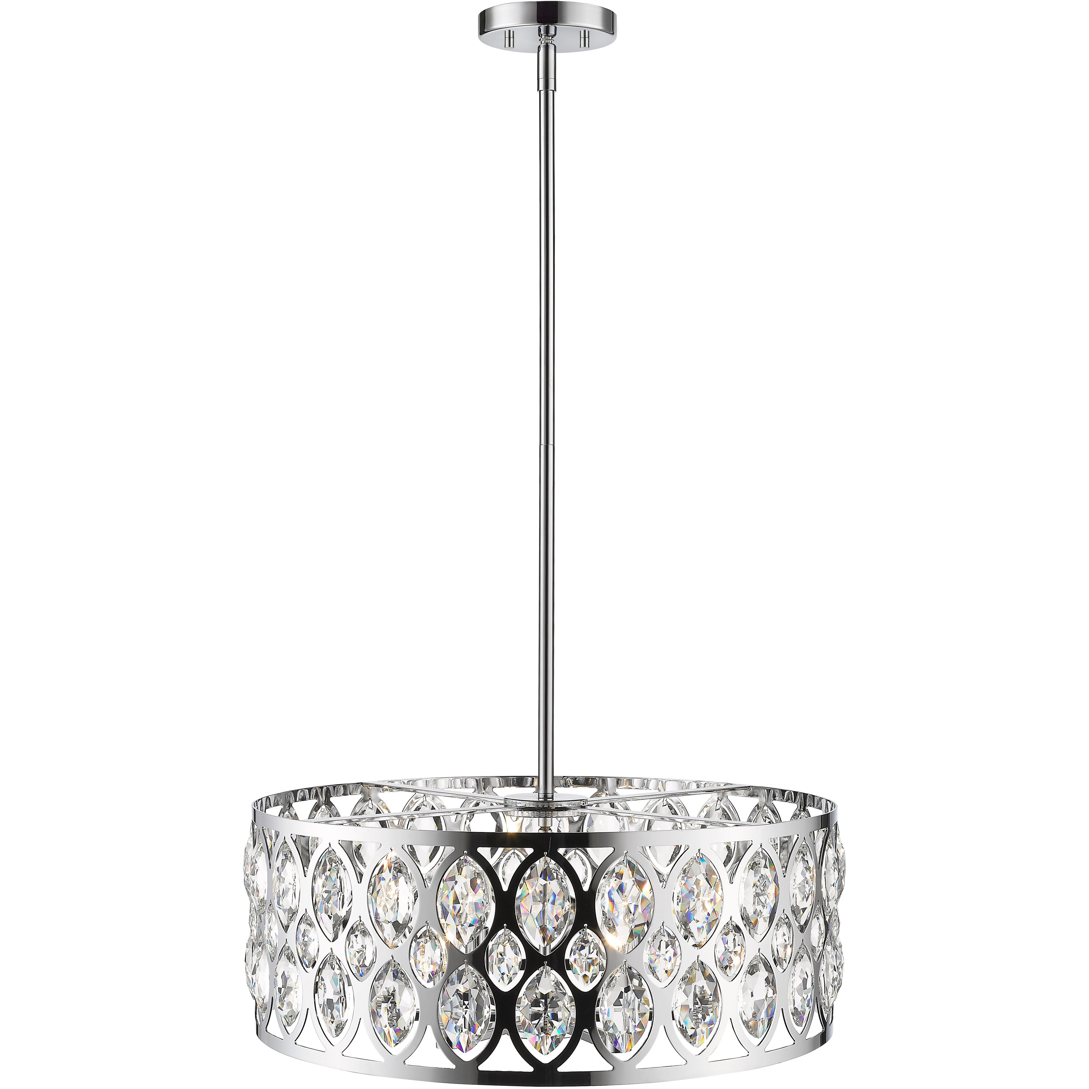 Dealey 6 Light 23.25 inch Chrome Chandelier Ceiling Light