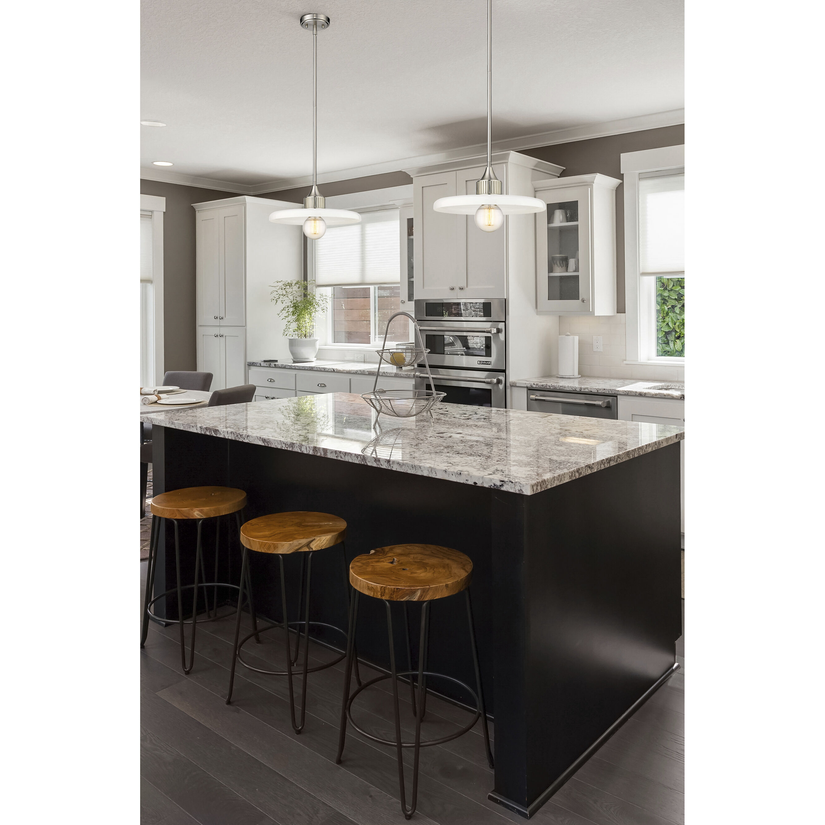 Paloma 1 Light 14 inch Brushed Nickel Pendant Ceiling Light