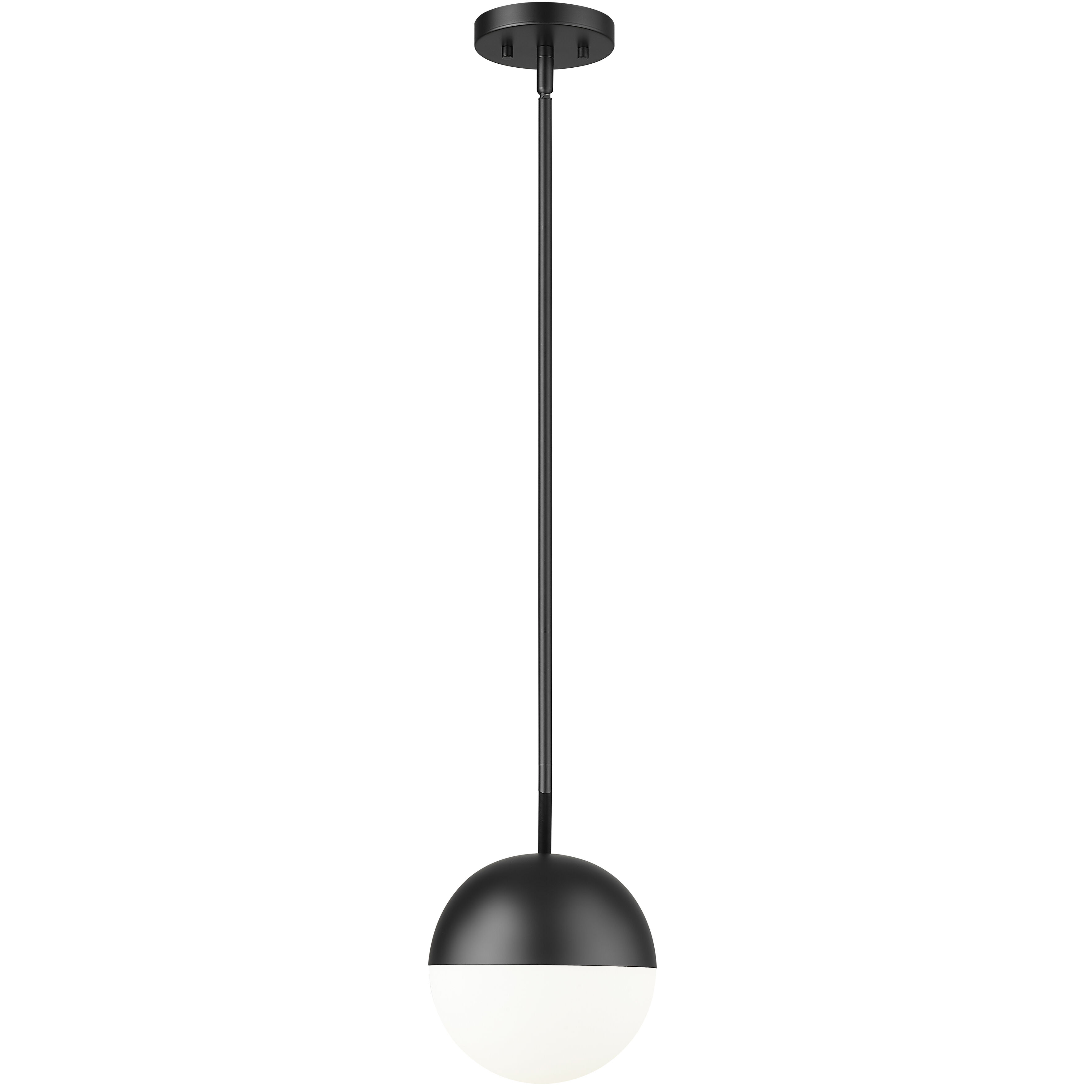 Realm Sphere 1 Light 10.75 inch Matte Black Pendant Ceiling Light