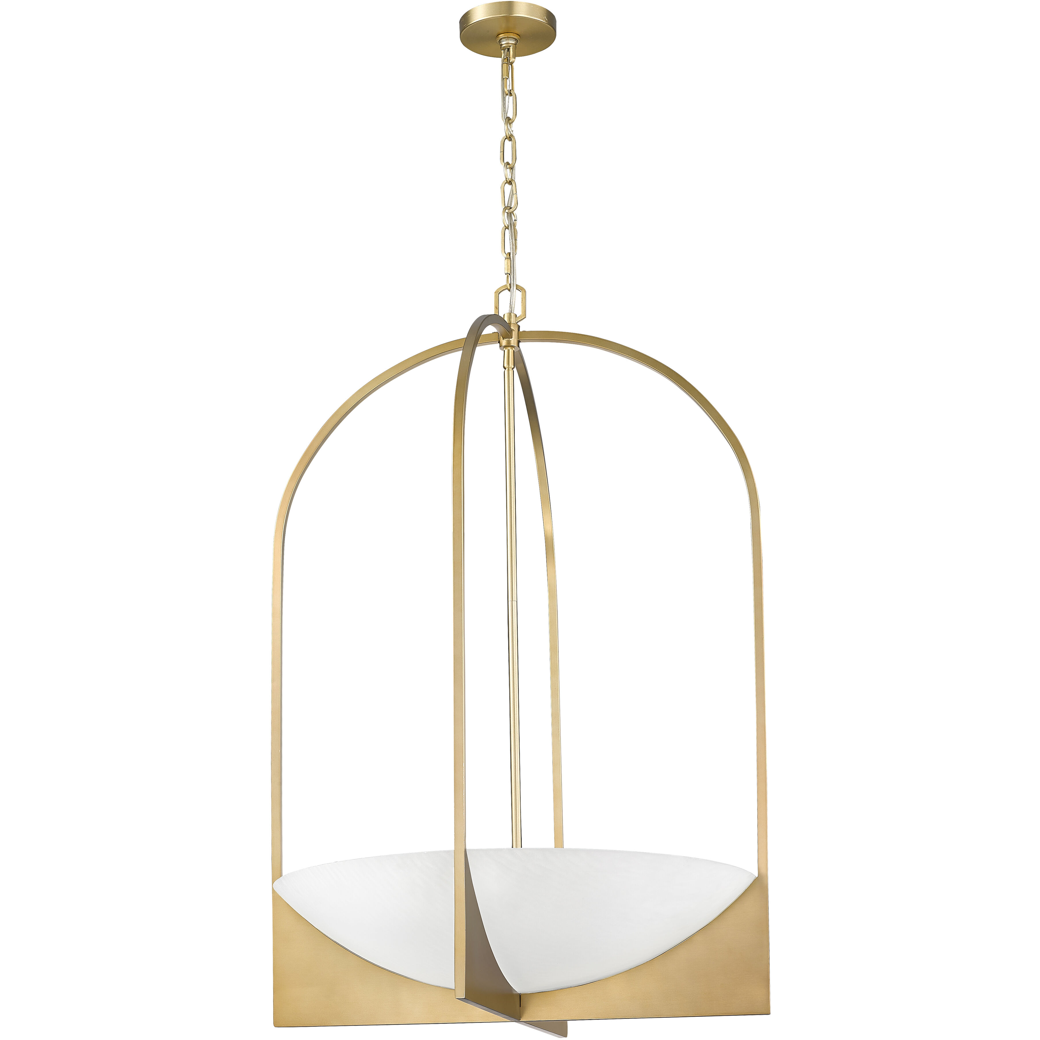 Devon 6 Light 24 inch Modern Gold Chandelier Ceiling Light