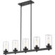 Tahoe 5 Light 4.5 inch Matte Black Outdoor Linear Chandelier