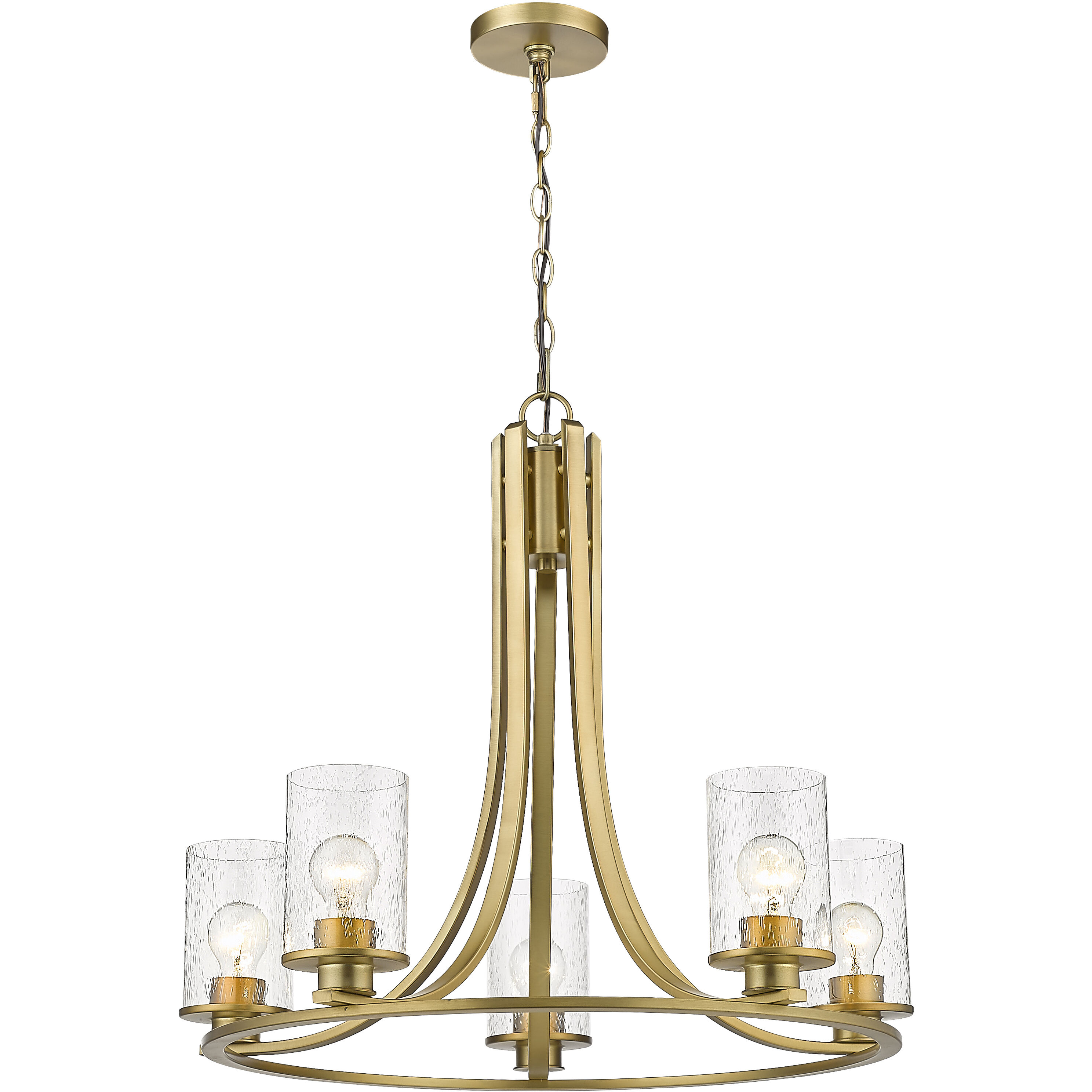 Beckett 5 Light 27 inch Olde Brass Chandelier Ceiling Light