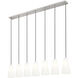 Farrell 7 Light 54 inch Brushed Nickel Linear Chandelier Ceiling Light
