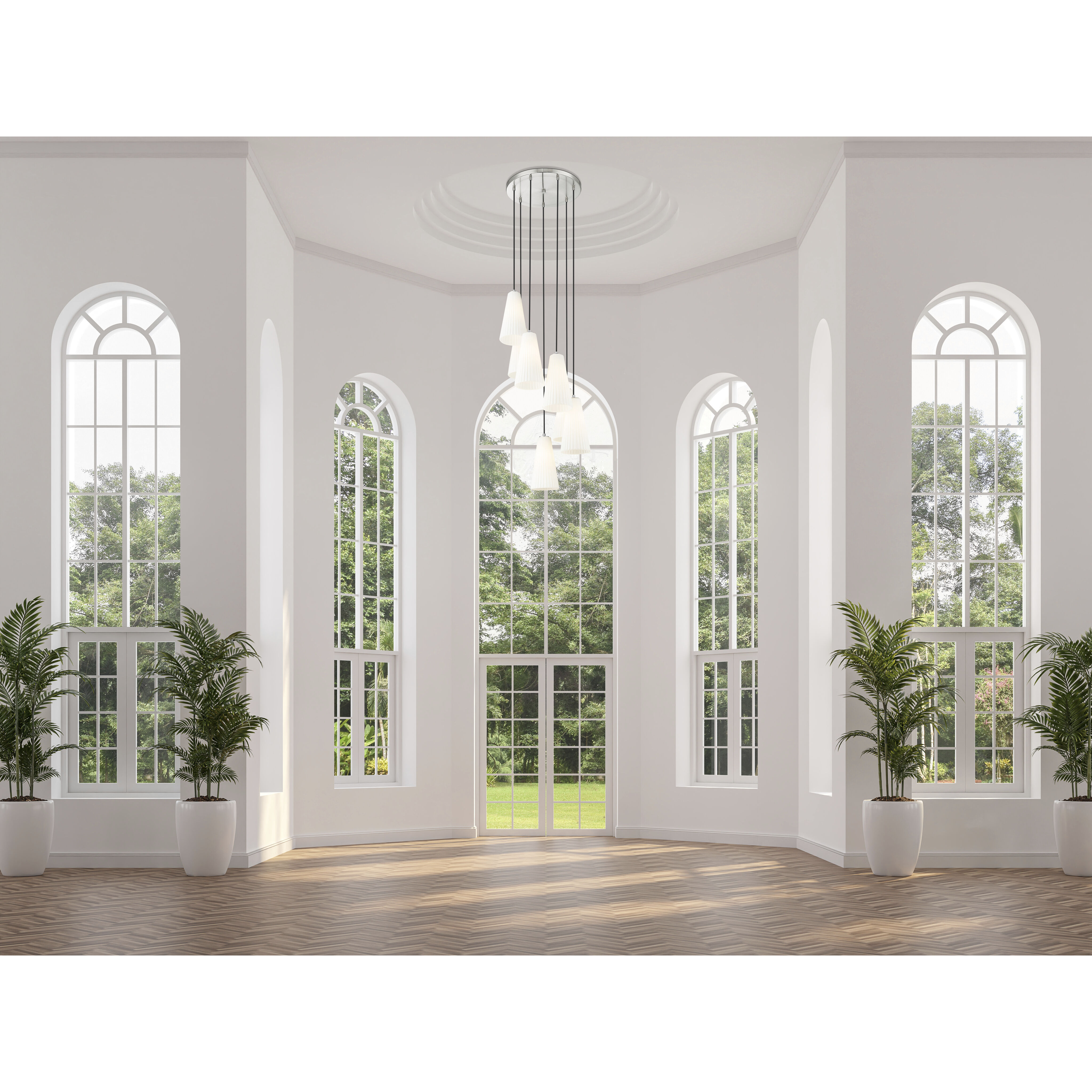 Farrell 7 Light 18 inch Brushed Nickel Chandelier Ceiling Light