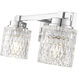 Jacqueline 2 Light 15.75 inch Chrome Bathroom Vanity Wall Light