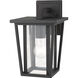 Seoul 1 Light 11.5 inch Black Outdoor Wall Light