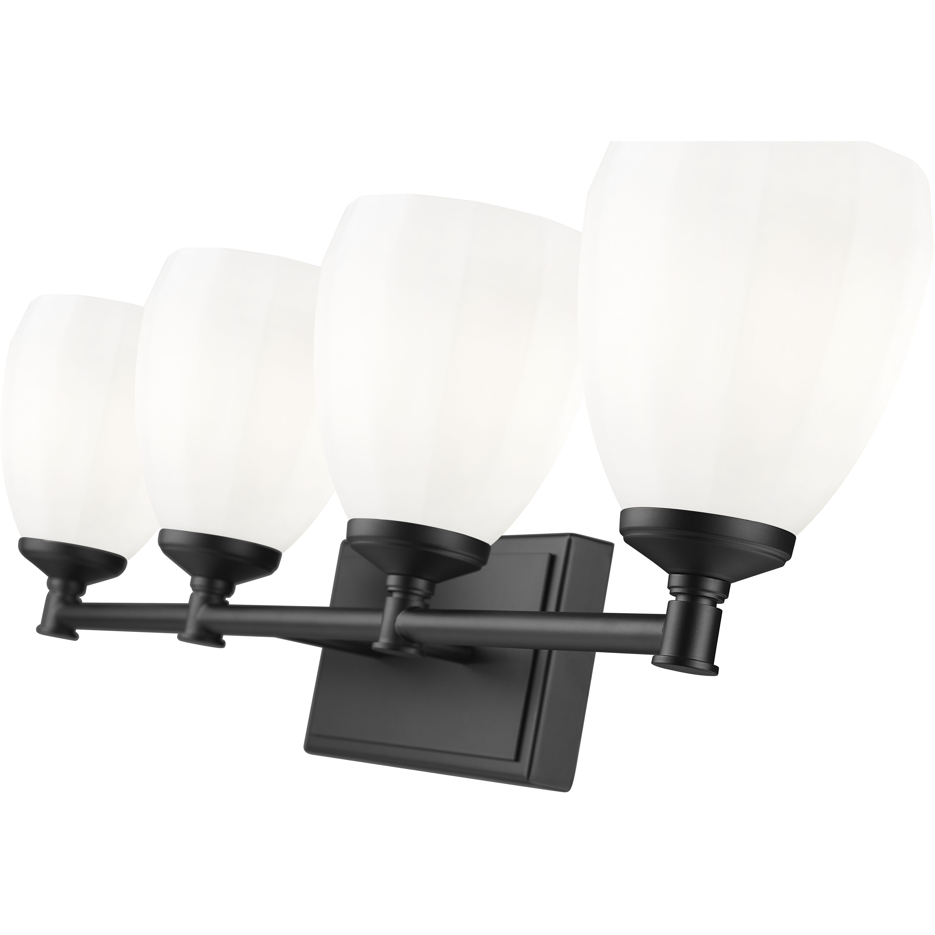 Oren 4 Light 31 inch Matte Black Bath Vanity Light Wall Light