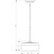 Renaud LED 9.25 inch Modern Gold Pendant Ceiling Light
