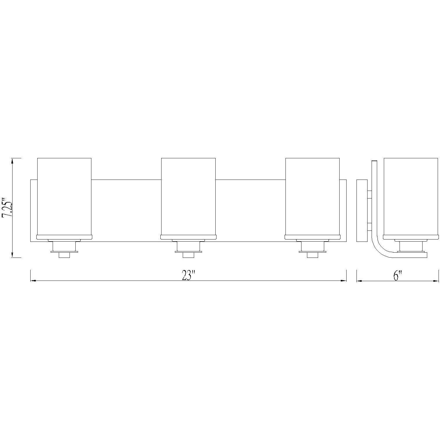 Beckett 3 Light 23 inch Olde Brass Vanity Wall Light