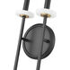 Gaultier 2 Light 7.5 inch Matte Black and Modern Gold Wall Sconce Wall Light