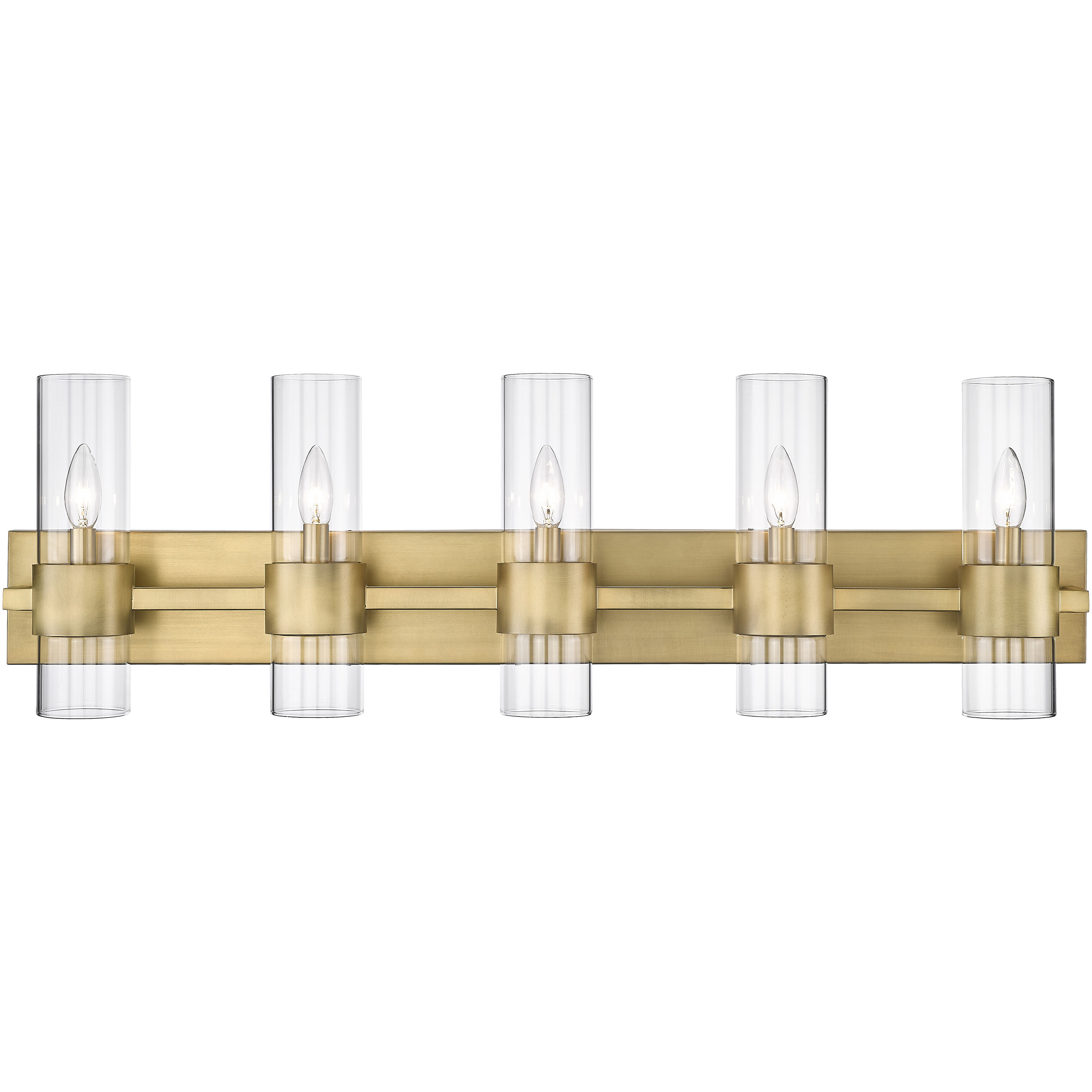 Lawson 5 Light 38 inch Rubbed Brass Vanity Wall Light