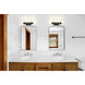 Grayson 2 Light 16 inch Matte Black Vanity Wall Light