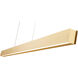 Hudson LED 72 inch Gold Linear Chandelier Ceiling Light