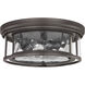 Clarion 3 Light 16 inch Bronze Flush Mount Ceiling Light