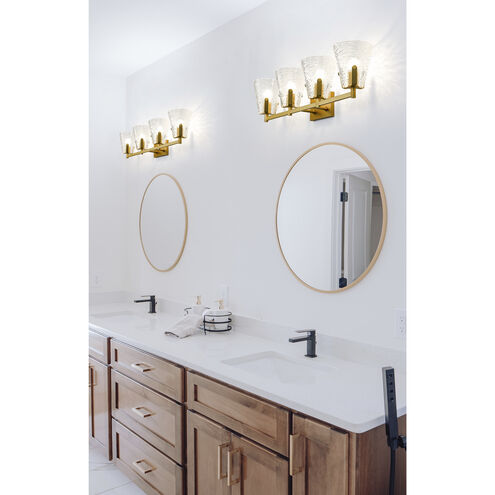 Analia 4 Light 36 inch Modern Gold Bathroom Vanity Light Wall Light