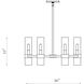Datus 6 Light 26 inch Matte Black Chandelier Ceiling Light