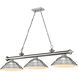 Cordon 3 Light 58 inch Brushed Nickel Billiard Ceiling Light in Brushed Nickel Steel