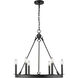 Barclay 6 Light 25 inch Matte Black Chandelier Ceiling Light