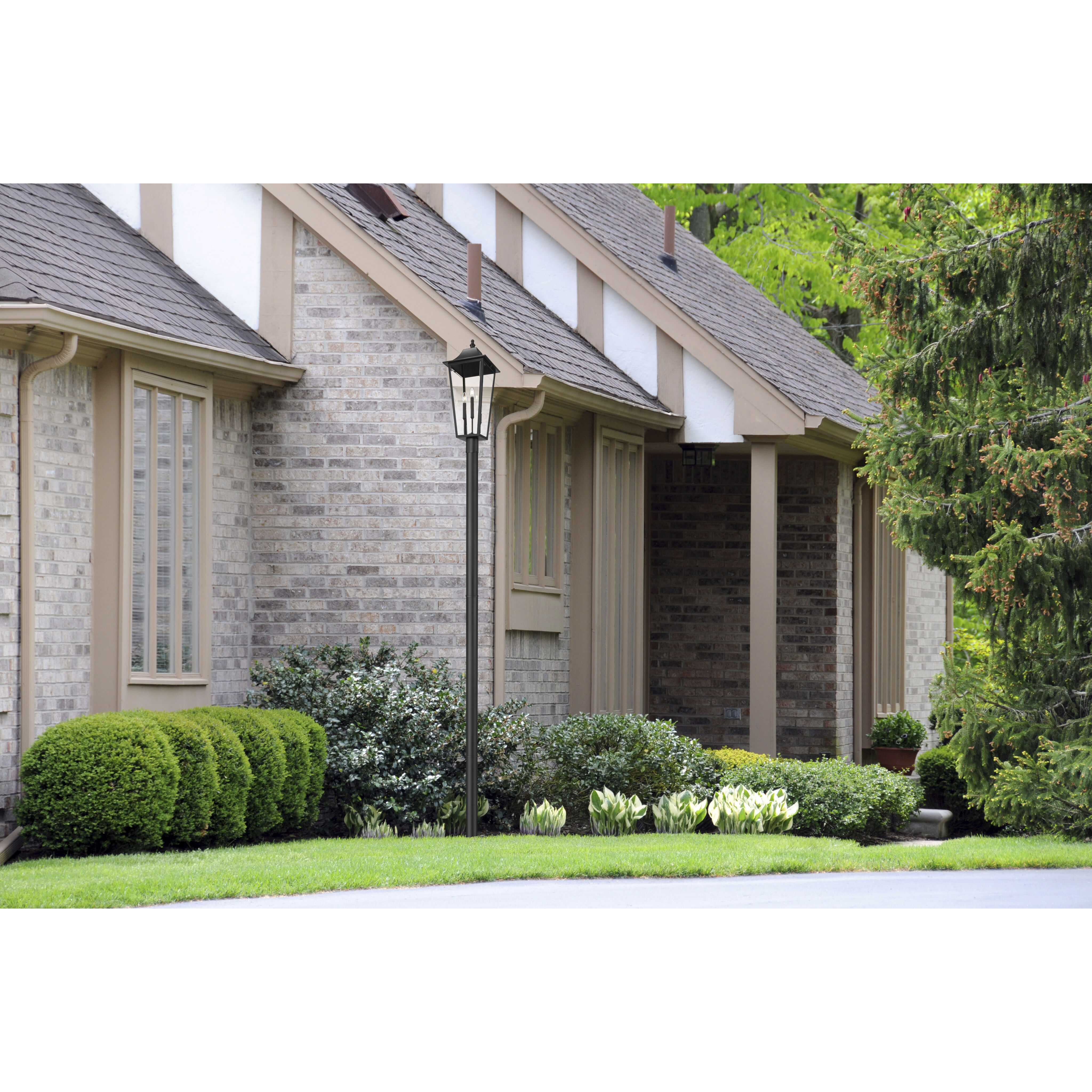 Gannon 3 Light 149.5 inch Black Outdoor Post Mounted Fixture in G9