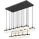 Renaud LED 46.75 inch Matte Black Linear Chandelier Ceiling Light