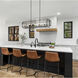 Titania 10 Light 54 inch Matte Black Linear Chandelier Ceiling Light