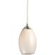 Jazz 1 Light 5 inch Brushed Nickel Pendant Ceiling Light in White