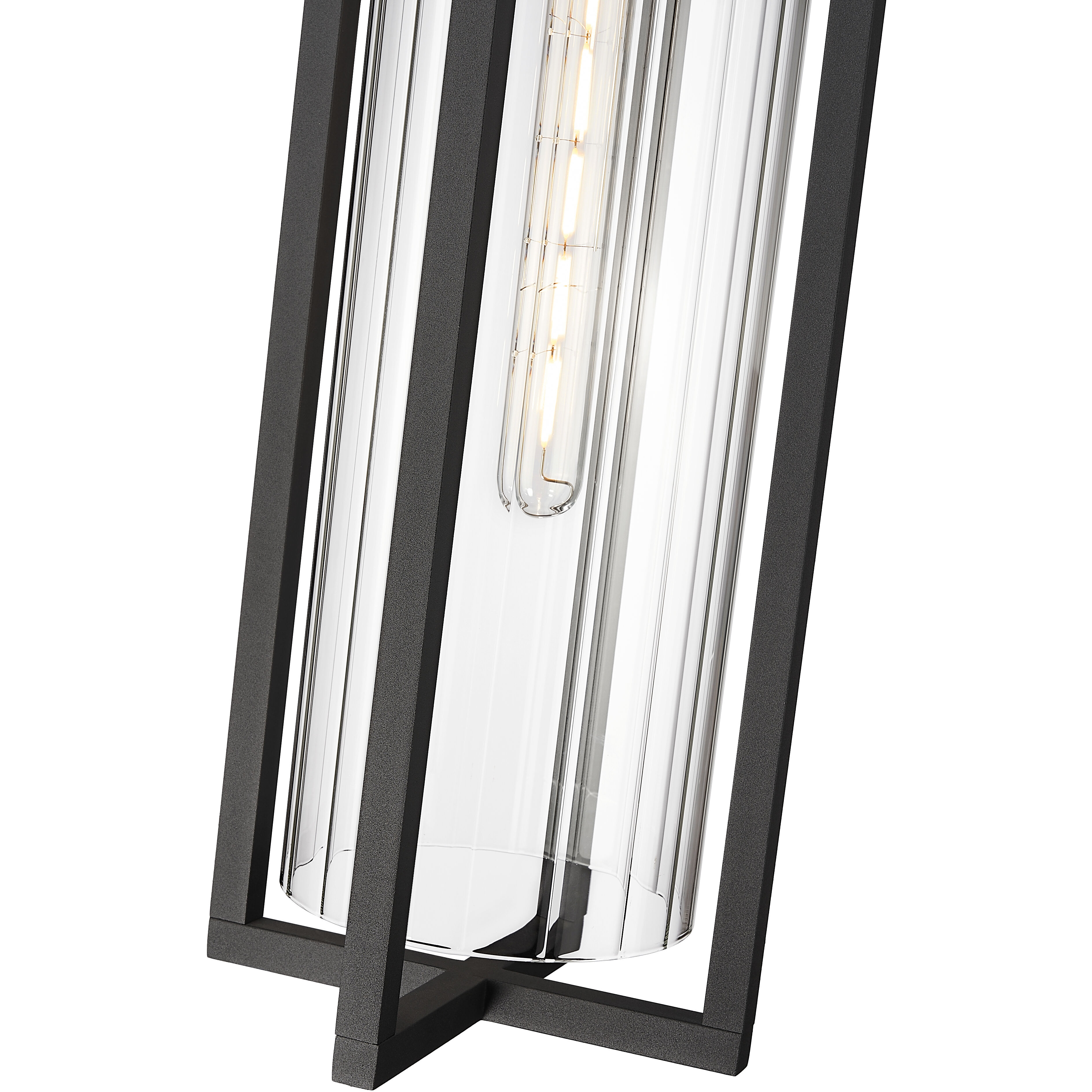 Aura 1 Light 8 inch Black Outdoor Chain Mount Ceiling Fixture in G9