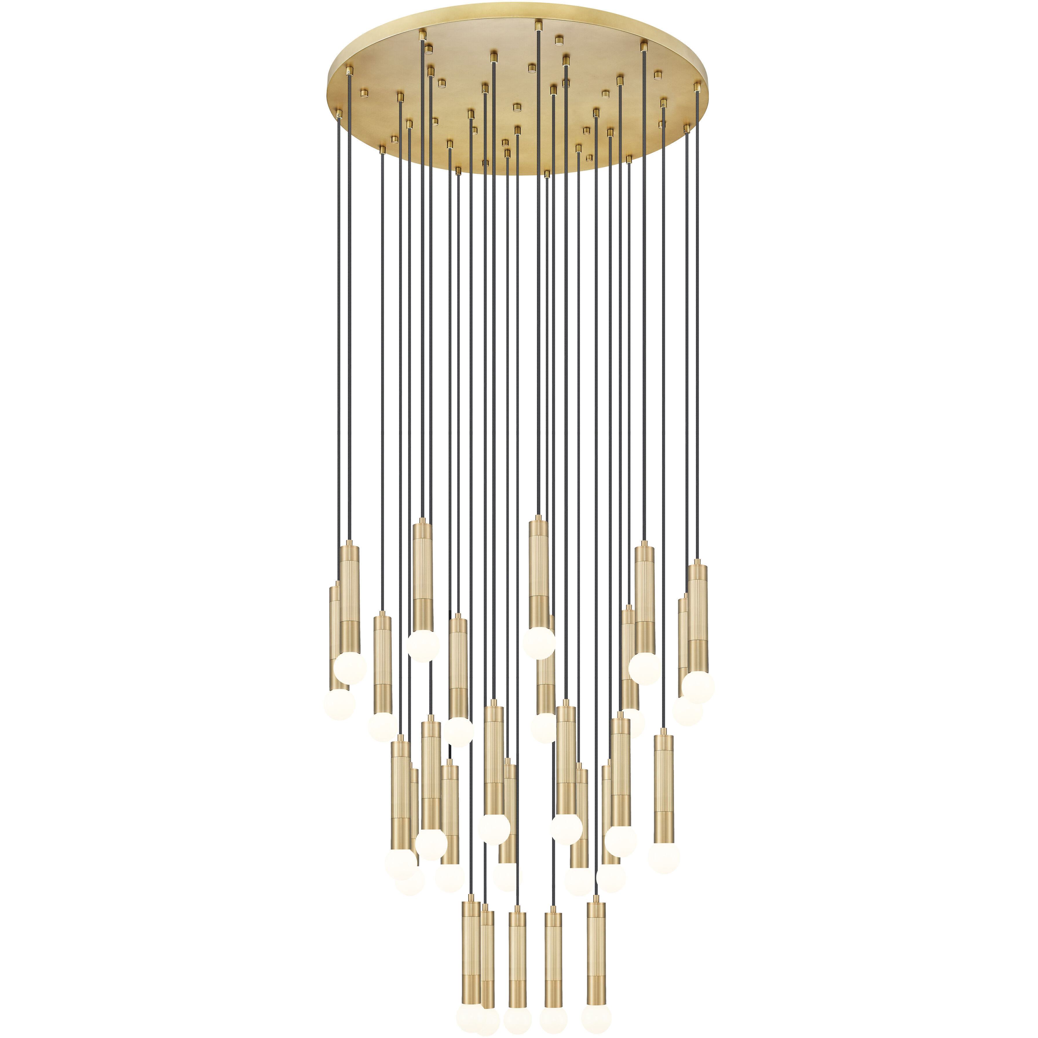 Stari 27 Light 36 inch Modern Gold Chandelier Ceiling Light