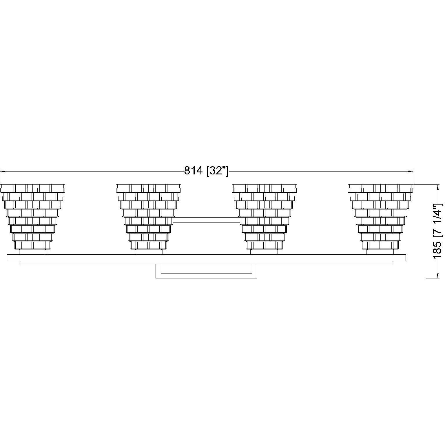 Annalise 4 Light 32 inch Matte Black Vanity Wall Light