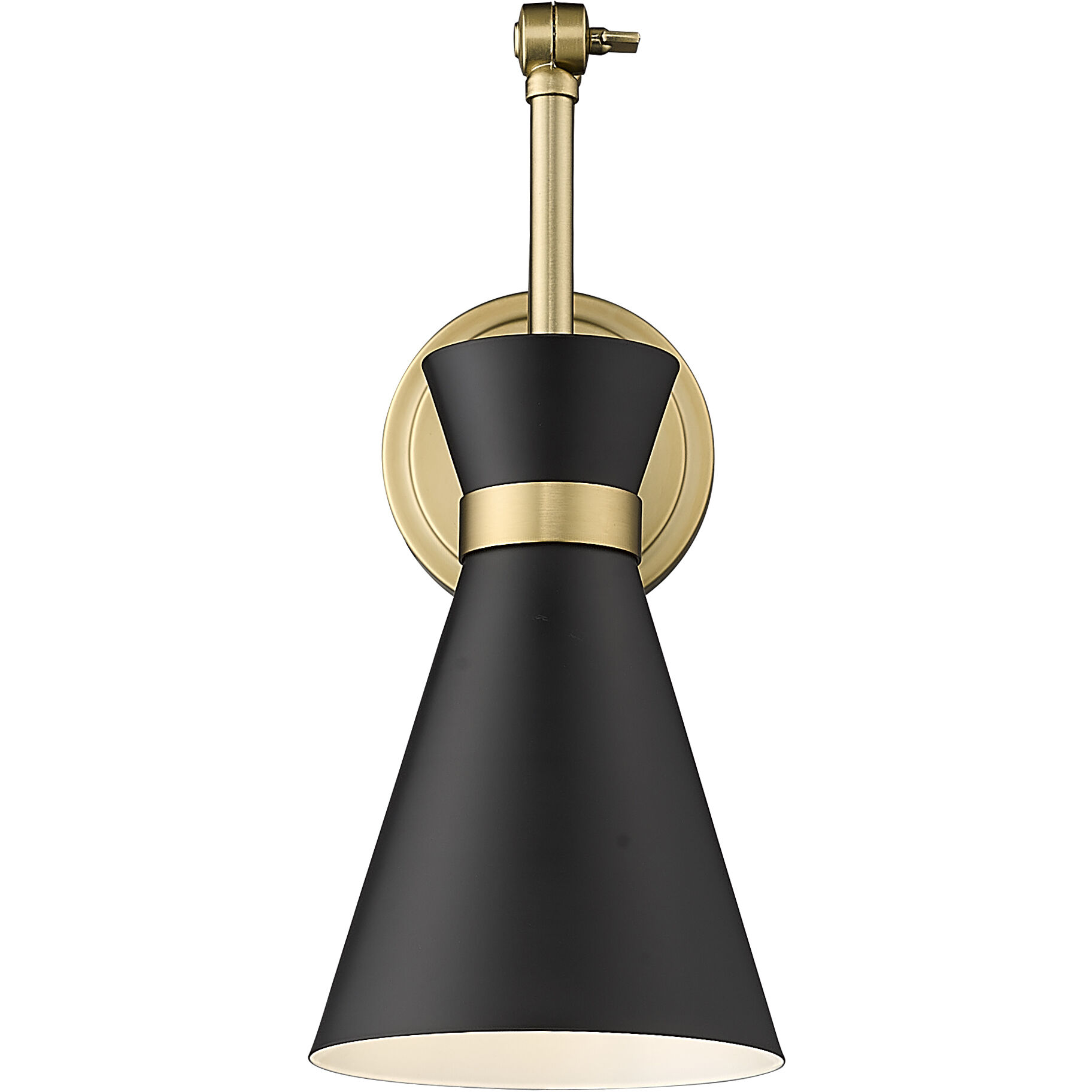 Soriano 1 Light 6.25 inch Matte Black Wall Sconce Wall Light in Matte Black and Modern Gold