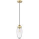 Arden 1 Light 4.5 inch Rubbed Brass Pendant Ceiling Light
