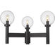 Laurent 3 Light 30 inch Black Outdoor Post Mount Fixture