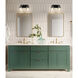 Analia 2 Light 16.5 inch Matte Black Vanity Wall Light