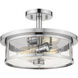 Savannah 2 Light 13.75 inch Chrome Semi Flush Mount Ceiling Light