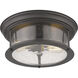 Sonna 2 Light 13.5 inch Bronze Flush Mount Ceiling Light