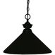 Pendant Lights 1 Light 14 inch Matte Black Pendant Ceiling Light in 3, Matte Black Steel