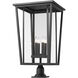 Seoul 4 Light 32 inch Black Outdoor Pier Mounted Fixture