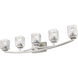 Zaid 5 Light 40 inch Brushed Nickel Vanity Wall Light