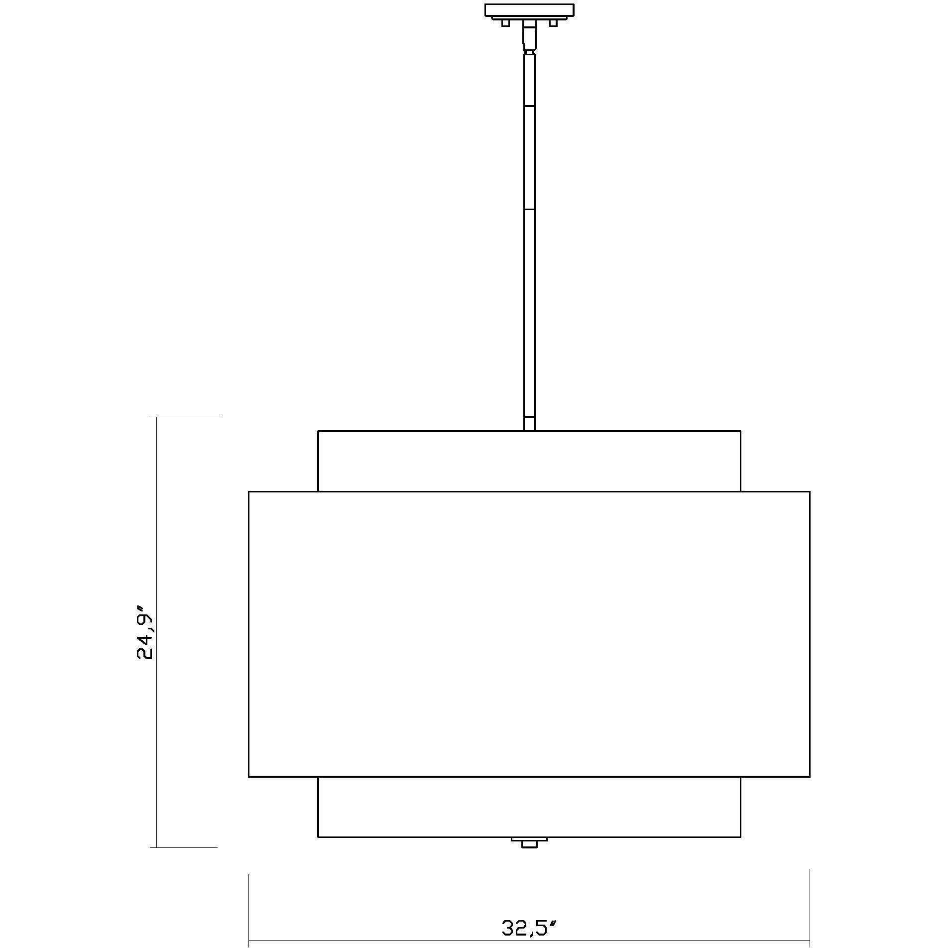 Harlech 4 Light 32.5 inch Rubbed Brass Chandelier Ceiling Light
