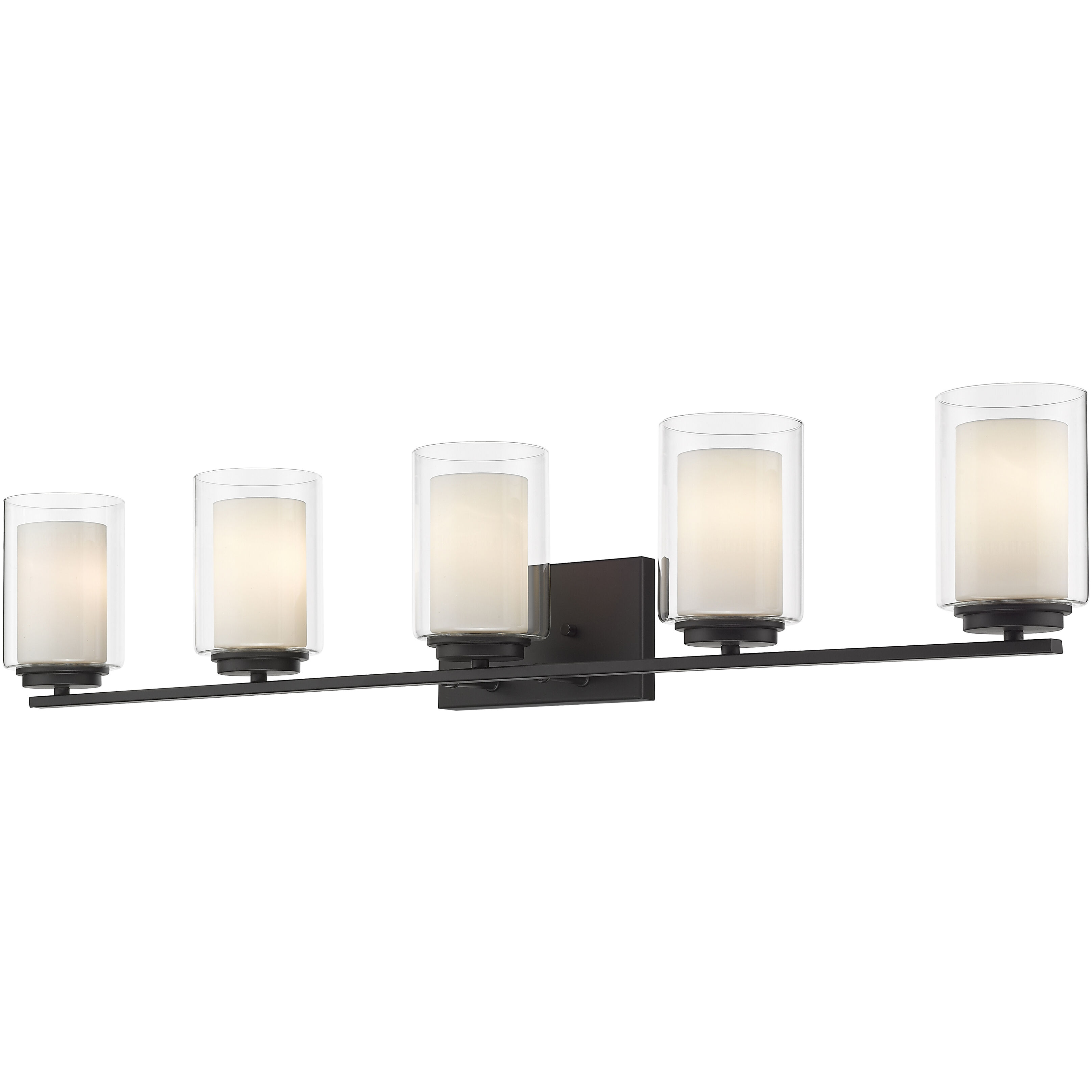 Willow 5 Light 40.5 inch Matte Black Vanity Wall Light