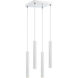 Forest LED 9.5 inch Chrome Chandelier Ceiling Light in Chrome Steel