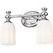 Orion 2 Light 13.75 inch Chrome Bath Vanity Light Wall Light