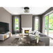 Malcalester 4 Light 15.75 inch Matte Black and Olde Brass Flush Mount Ceiling Light