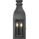 Toulouse 2 Light 22 inch Sand Black Outdoor Wall Light