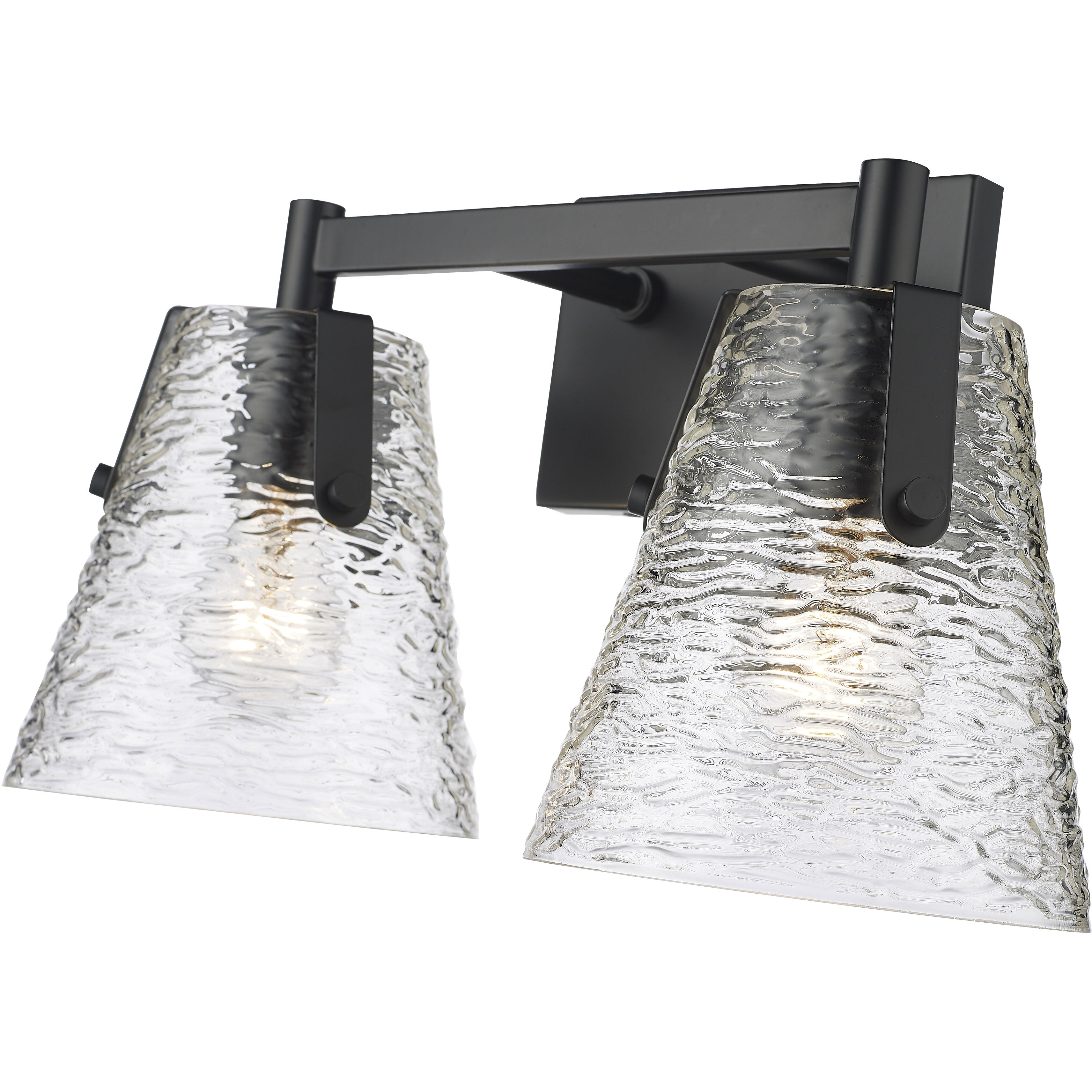 Analia 2 Light 16.5 inch Matte Black Vanity Wall Light