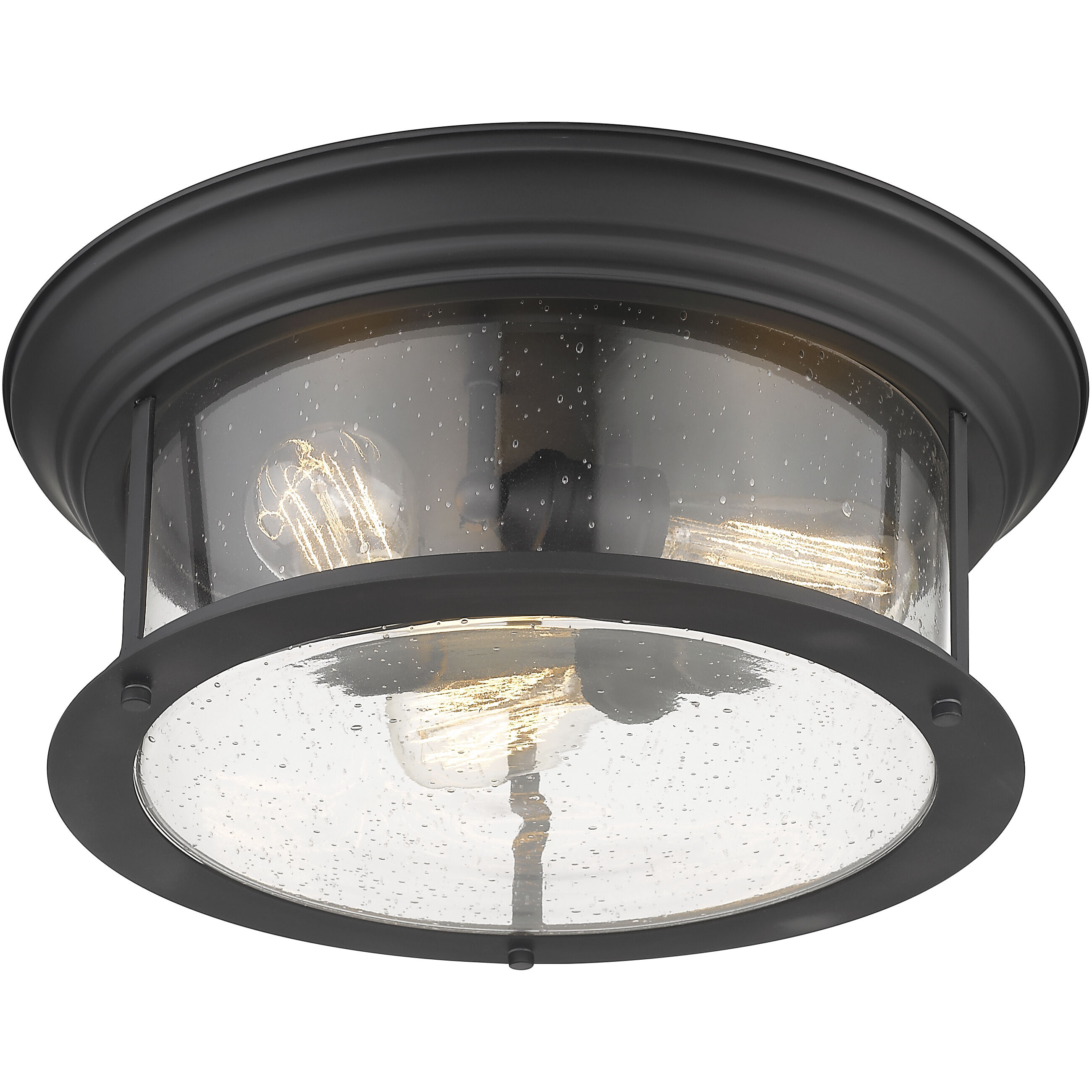 Sonna 3 Light 15.5 inch Matte Black Flush Mount Ceiling Light