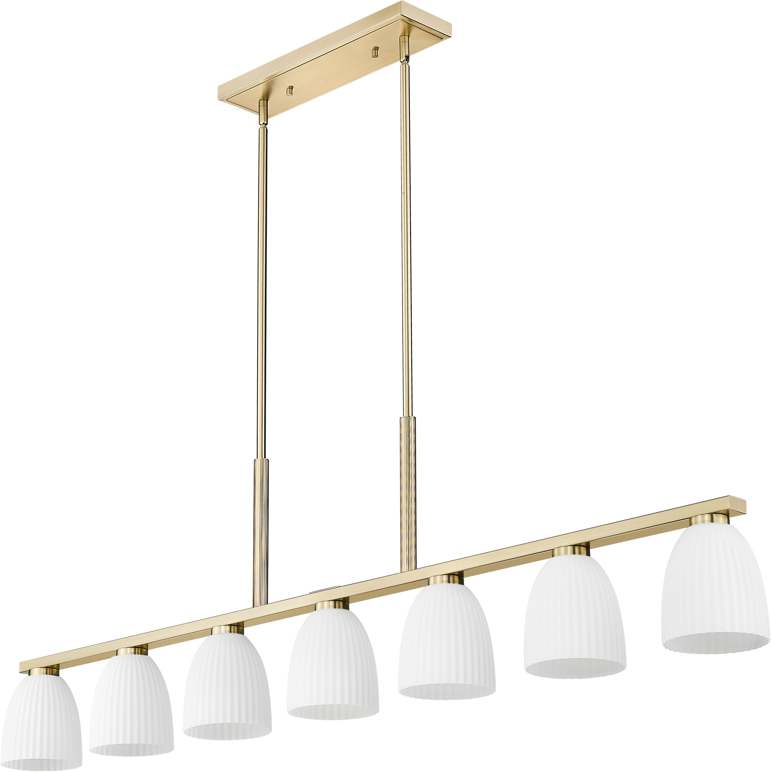 Naya Linear Chandelier Ceiling Light in Modern Gold