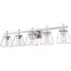 Lauren 5 Light 39 inch Brushed Nickel Vanity Wall Light