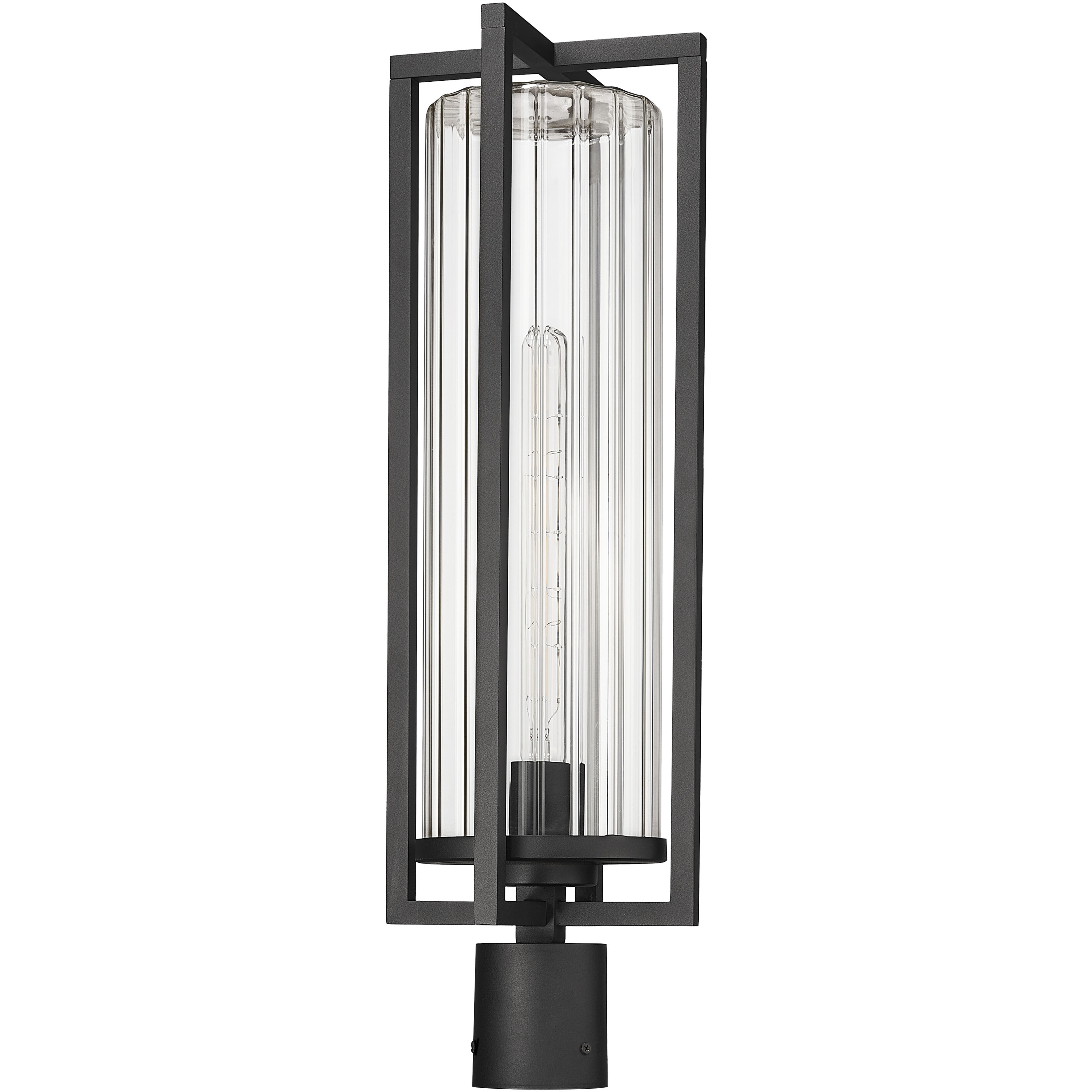 Aura 1 Light 25.75 inch Black Outdoor Post Mounted Fixture in G9